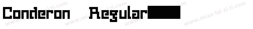 Conderon Regular字体转换